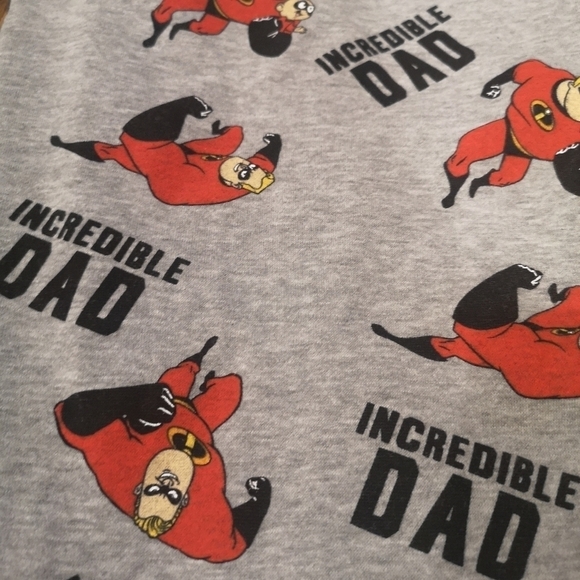 DISNEY, Incredible Dad, Pixar, Soft Gray joggers, Size Large mens - Picture 4 of 6
